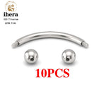 10PCS Silver Color 3 / China Mainland / 1.2X12X3X3mm