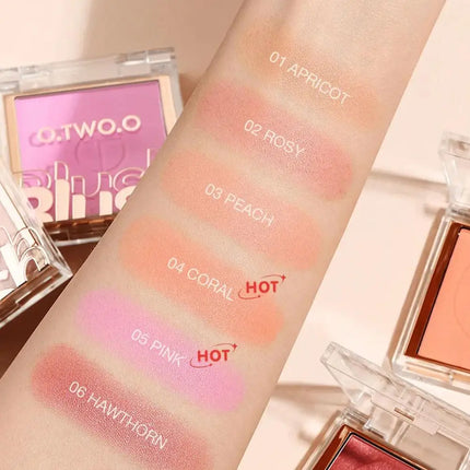 Pink Makeup Blush Palette Velvet Matte Light Shimmer Blusher Natural Cheek Contour Tint Peach Pink Rouge Cheek Contour Palette