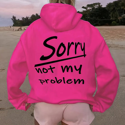 Basic Polyester Hoodie Alphabet Print 100_ Polyester Women Autumn and winter  Comfortable Pullover Crewneck Loose Female Clothes
