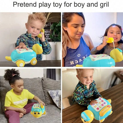 Musical Turtle Crawling baby Toys Interactive Baby Phone Toy with Piano Music Lights Toddlers Early Learning Educational gift