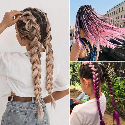 MISS ROLA Synthetic Kanekalon Hair 3 PCS  Jumbo Braids 22 Inches 60g Yaki Straight Hair Extension Pre Stretched Wholesale