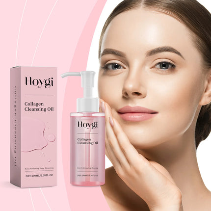 Collagen Cleansing Oil - A Daily Gentle Cleansing Oil with Jojoba Seed Oil, for Emulsifying Makeup