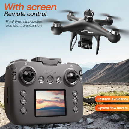 RC Drone 4K HD Dual Camera 90° Adjustable Lens Dual Camera Switch Dual Screen Switch Phone RC Image Transmission Aerial Photography Drone