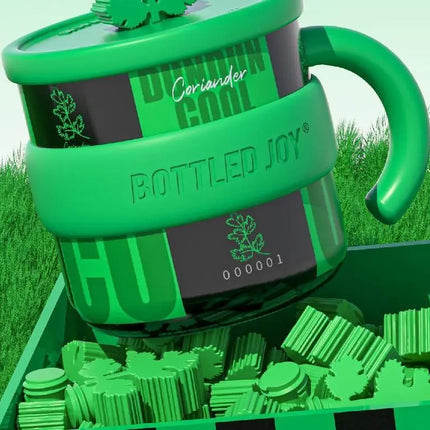 Bottled Joy Wang Yibo Limited Edition Coriander Cilantro Tumbler Insulated Mug with Unique Code Stainless Steel Water Bottle