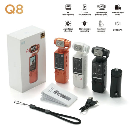 Cross-BorderQ8Handheld Outdoor Sports Camera Ultra-clear Auto-Focus Conference Recording Portable Pocket Camera