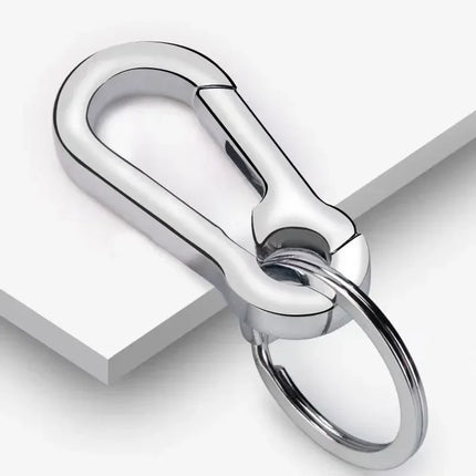 1-5pcs Waist Hanging Key Rings Stainless Steel Holder Keychains Buckle Clip Gourd Climbing Hook Car Strong Carabiner Key Chain