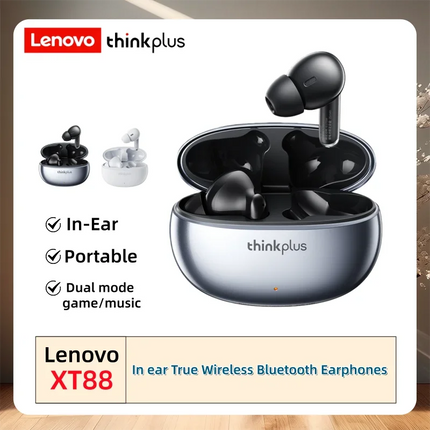 Original Lenovo XT88 TWS In Ear HiFi Stereo Earphones Wireless Bluetooth Headset Low Latency Gaming Earbuds Long Battery Life