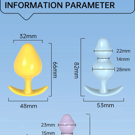 5pcs Silicone Anal Plug Jewelry Base Beginner To Expert Butt Plug,Adult Toys Tail Female/Male Dildos Sex Toy Couples Adults Game