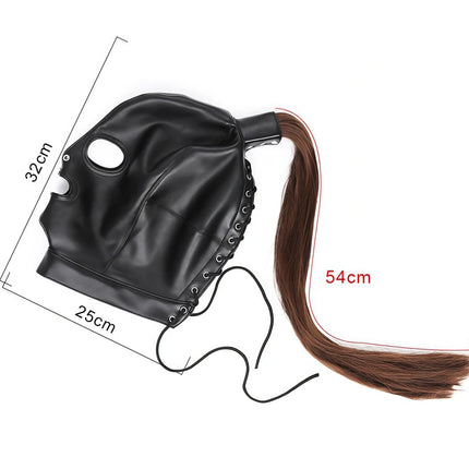 Adult Supplies Alternative Hood Wig Anonymous Mask RolePlay Stage Props Bondage Lingerie Spanking Snake Whip Sexy Toys For Women
