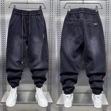 Men's Harem Jeans Japanese Harajuku Luxury Brand Baggy Hip Hop Streetwear Black Korean Street Trousers y2k fashion Denim Pants