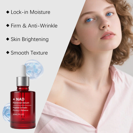 NAD+ Peptide Lifting Serum Anti-Aging Reduce Fine Lines Boosts Skin Elasticity Tighten Pores Brightening Glowing Facial Essence