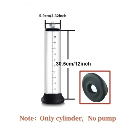 22/30cm Acrylic Penis Pump Accessories Vacuum Penis Enlarger Sex Toys For Man Cylinder Set Penis Enlargement Penile Trainer 18