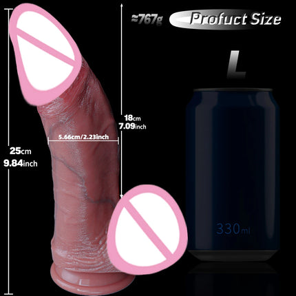 Fat Realistic Dildo Big Real Skin Silicone Huge Thick Dildo Giant Anal Soft Dildos with Suction Cup for Women Men G-spot Sex Toy