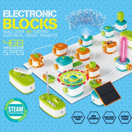 2025 New Children's Electronic Building Blocks Circuit Experiment Toy Puzzle Science Set - Birthday Gift for Boys Aged 6-10