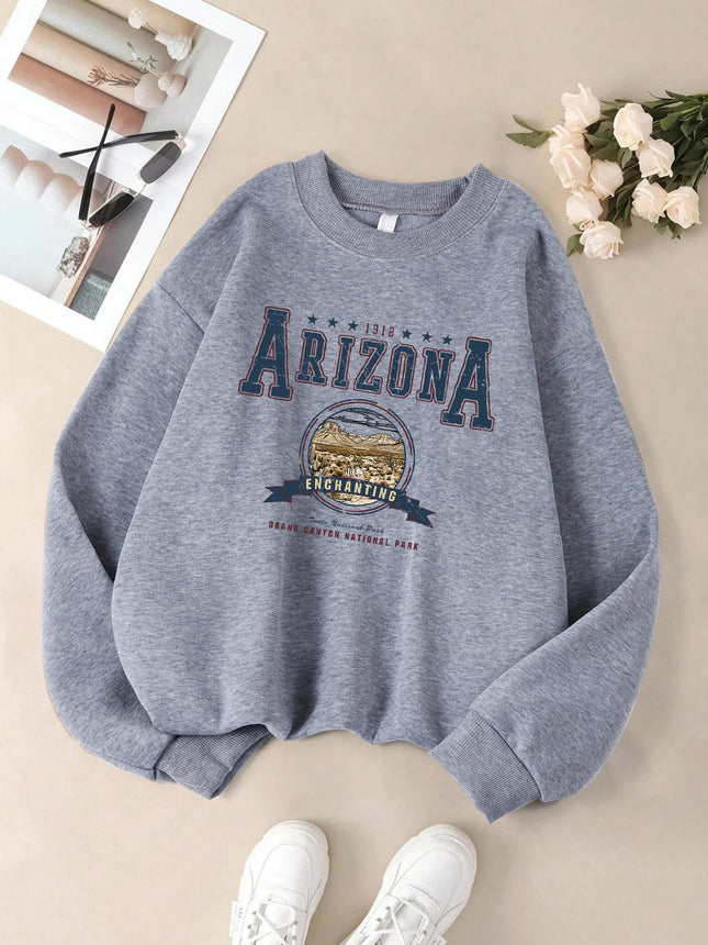 Casual Women Sweatshirts Chicago USA Letter Prints Pullover Fashion Crewneck Oversize Hoodie Fleece Warm Female Autumn Clothes