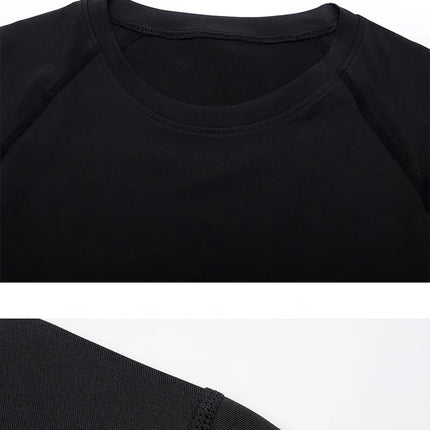 2 Pcs Men Compression Sport T Shirt Short Sleeve Training Fitness Top Tee Man Quick Dry Running Sport T Shirts