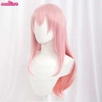 High Quality Super Sonico Supersonico Cosplay Wig 60cm Long Pink Ombre Heat Resistant Synthetic Hair Anime Wigs + Wig Cap