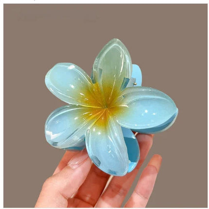 Bohemian Flower Hair Claw Clip For Women Sweet Floral Hair Claws Crab Clamp Barrettes Hawaiian Headwear Beach Accessories Girl