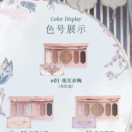 Flower Knows Butterfly Cloud Collar Collection Makeup 6Colors Eyeshadow Matte Fine Shimmer Pearl Glitter Eye Face Palette