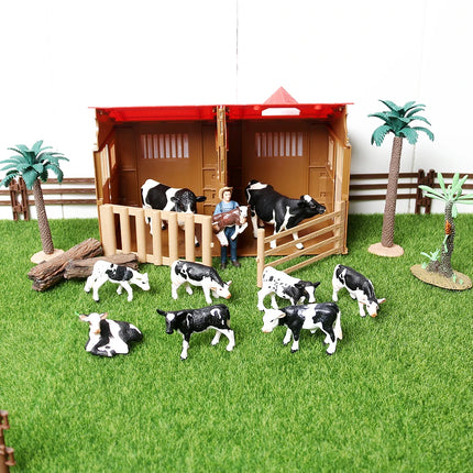 Simulation Texas Longhorn Bulls Musk OX Yak Cow Farm Animals Buffalo Calf Bull Model Figures  Home Decor Educational Toys