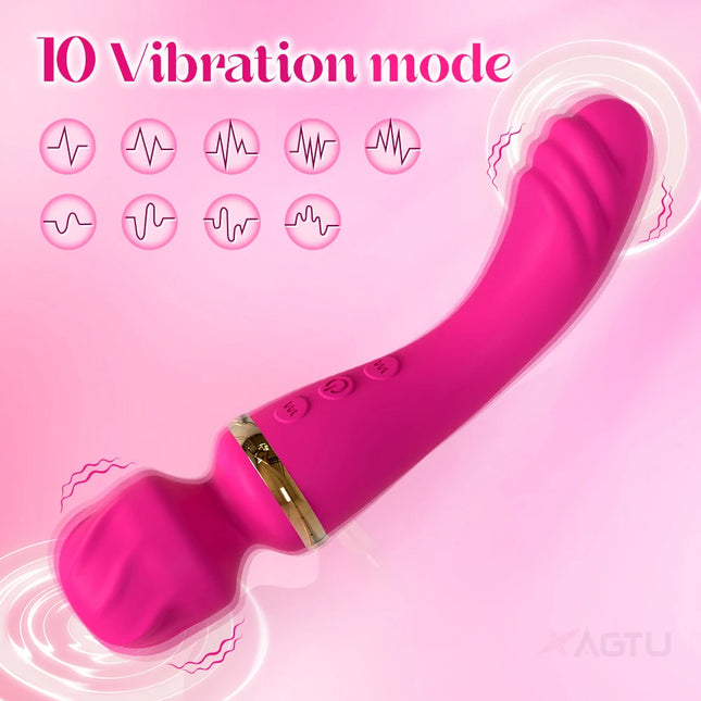 Powerful AV Magic Wand Clitoral Vibrator Female G-spot Stimulator Dildo Massage Masturbator Adult Women Sex Toy USB Rechargeable