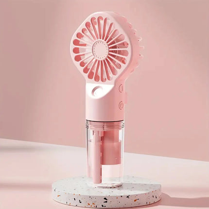 Handheld Mini Fan Air Conditioner USB Rechargeable Portable Mist Cooler Cooling Spray Humidifier Fan for Home/Office/Dorm
