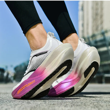 New Cushioning Running Shoes For Men Suitable Heavy Runners Lace Up Sports Women Non-slip Outdoor Athletic Male Sneakers