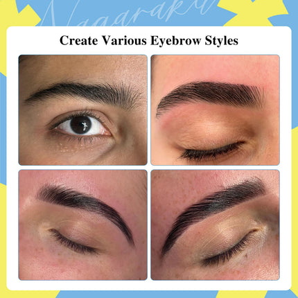 NAGARAKU High Quality Eyebrow Extensions 16 Lines Straight Curl Nature Soft for Beautiful Eyebrows