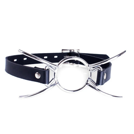 New Oral Fixation PU Leather Bondage Mouth Gag Spider X Style Flirting O Rings Open Mouth Gag Adult Games Sex Toys For Women Men