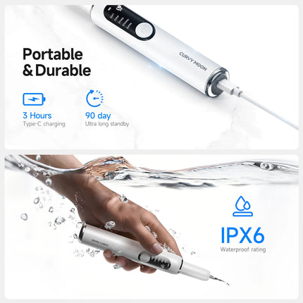 Ultrasonic Electric Dental Scaler High Frequency Vibrating Teeth Cleaner Plaque Calculus Tartar Stains Remover 5 modes with LED