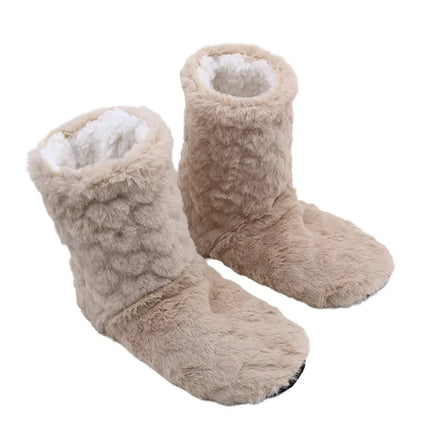 2026 Winter Adult Thick Warm Floor Shoes High Tube Non-Slip Indoor Cotton Shoes Plush Home Slippers Men And Women