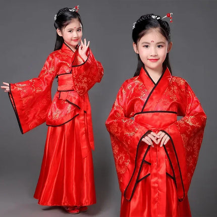 Autumn Two-piece Set Kids Hanfu Cosplay Tang Girl Suit Dance Costume Baby Outfits Ancient Girls Clothing Hanfu Children Suits