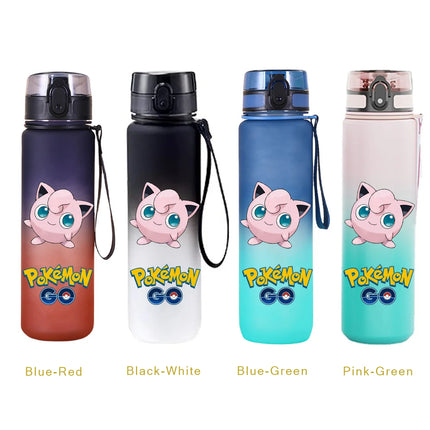 650ML Pikachu Anime Pokemon Portable Plastic Water Bottle High Capacity Outdoor Pikachu Water Cup for Kids Sports Water Bottle