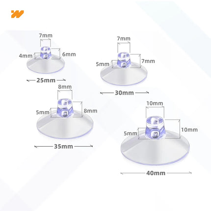 30/50/100pcs Clear Sucker Powerful Vacuum with Holes Suction Cups Wall Kitchen Bathroom Wedding Car Glass Decorate Hooks 25-40mm