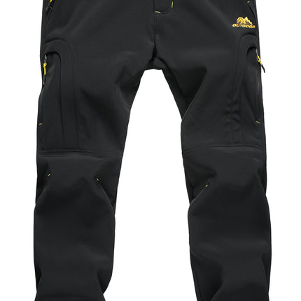 Men's Waterproof Hiking Pants Outdoor Fleece Lined Snow Ski Pants Winter Softshell Snowboard Pants