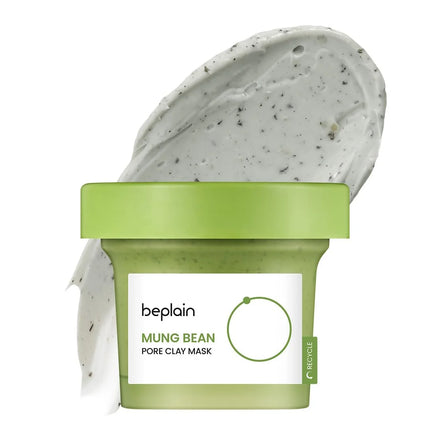 Korean Skincare Products BEPLAIN Mung Bean Pore Serum,Deep Cleansing Foam,facial Pore Remover Clay Mask and Makeup Remover Oil