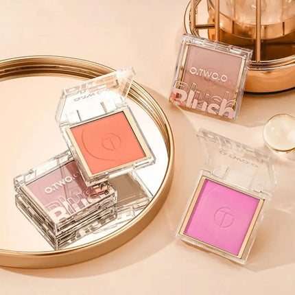 Pink Makeup Blush Palette Velvet Matte Light Shimmer Blusher Natural Cheek Contour Tint Peach Pink Rouge Cheek Contour Palette