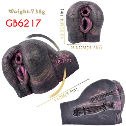 GEEBA Realistic Buttock Inverted Mold Silicone Fantasy Male Masturbator Medical-Grade Pocket Penis Stroker Onahole Adult Sex Toy