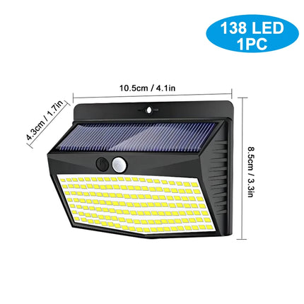 528LED Solar Lights Motion Sensor Outdoor 5 Modes Security Light Waterproof Solar Powered Flood Lights Outside Yard Wall Garden
