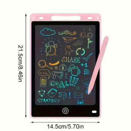 Lcd Writing Board, Liquid Crystal Drawing Board Suitable for Children - Colorful Cartoon Doodle Board, Erasable and Reusable, Portable