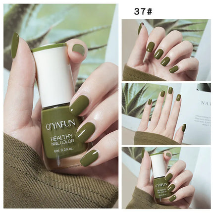 40 Colors Nail Polish Quick Dry No-bake Lasting Water-based Tearable Manicure Not Easy To Fade Semi-permanent Varnish Nail Art