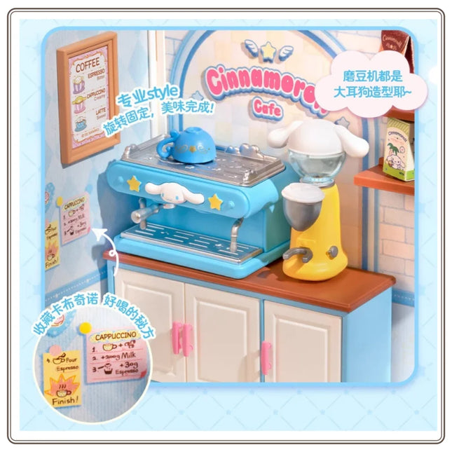 New Rolife Sanrio Super World Hello Kitty Scene Blind Box Baby House Assembly Toy Creative Ornament Gift Female Surprise Gift