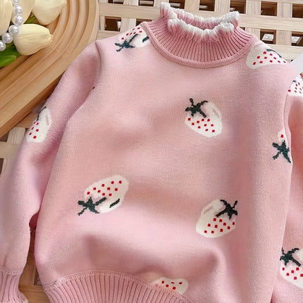 Girls' Knitwears, Velvet Thickeneded Knitwears, Kidsren's Bottoming Shirts, Girls' Fashionable Medium and Large Kidsren's Knitwears, Pullover Knitwears
