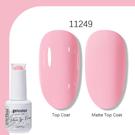 Arte Clavo Solid Color Gel Nail Polish 15ml Soak Off UV LED Gel Semi-Permanent Glitter Polish For Manicure Nail Art Salon Gel