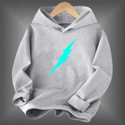 Young students Animal Spider Print clothes Fluorescent hoodie Boys Luminous long-sleeved Basic coat for Spring Autumn