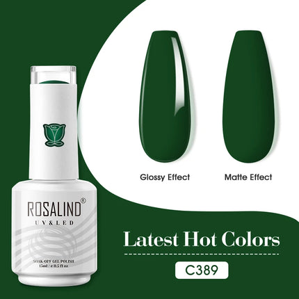ROSALIND 15ml Nail Gel Polish Macaron Hybrid Varnish Semi Permanent Nail Art Design Soak Off Top Base Coat Esmalte UV Gel Nail