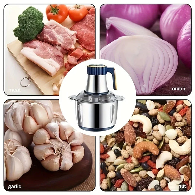 2L 3L 5L Electric Mincer Grinder 304 Stainless Steel Multifunctional Vegetable Slicer Chopper Meat Processor 220V EU Plug