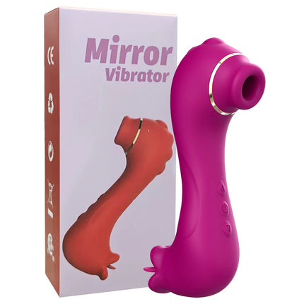 2 in 1 Sucking Vibrator Female Clit Nipple Stimulator G Spot Oral Licking Sexual Masturbator Erotic Adult Sex Toys for Women