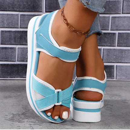 Heels Women's Sandals 2026 Wedge Heel Shoes For Woman Sandals Platform Shoes Summer Women Sandals Heeled Elegant Sandalias Mujer