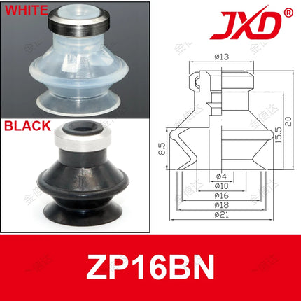 JXD Mini Double Layer Vacuum Sucker ZP-06/08/10/13/16/20/25/32/40/50BN Mini Industry Vacuum Suction Cup With Ring